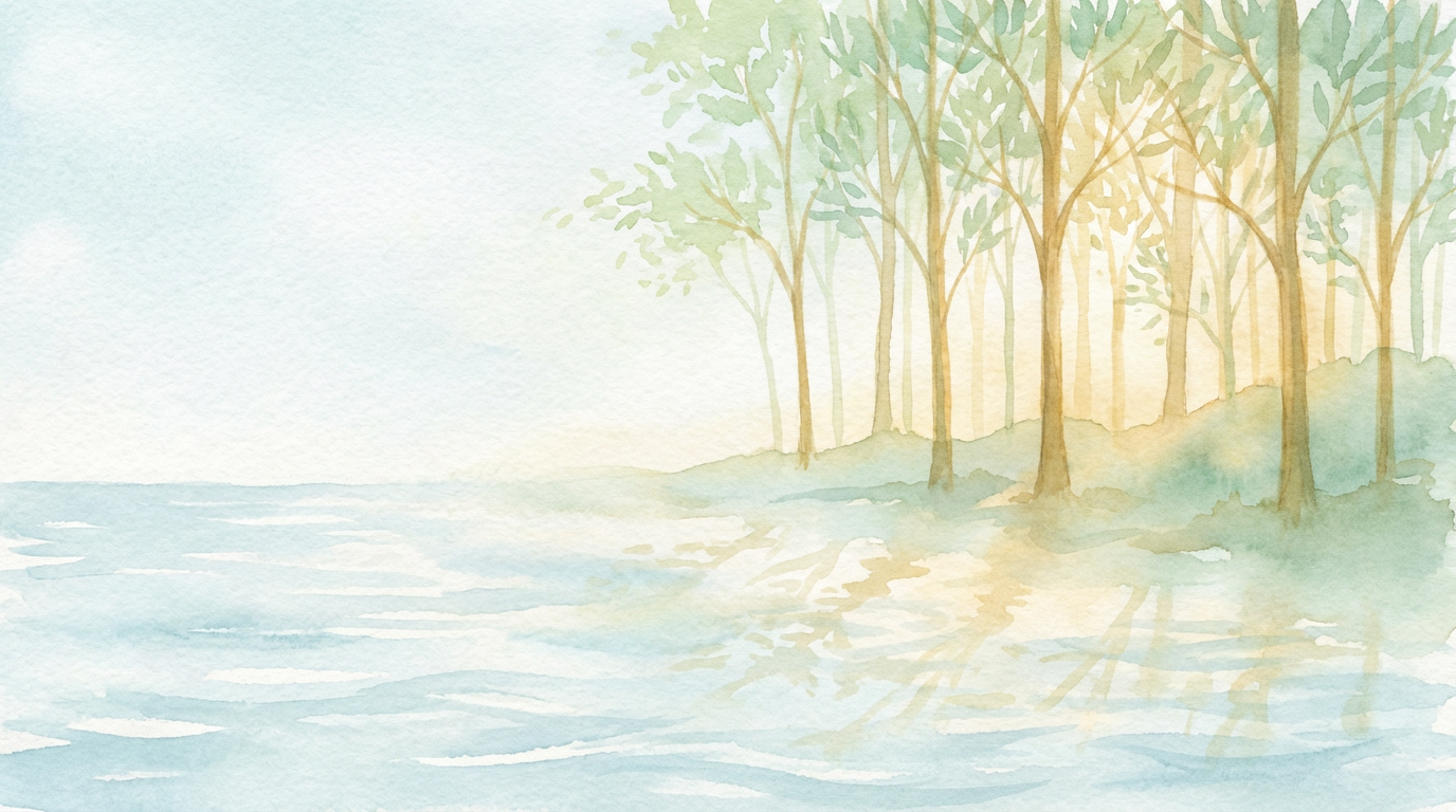 Paysage serein symbolisant l'harmonie intérieure